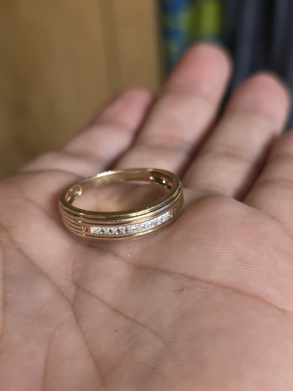Classic Authentic 10k Gold Diamond Band